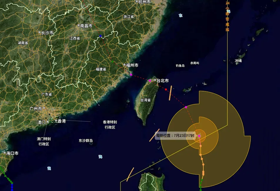 台风“格美”进入24小时警戒区！预计将在福鼎到晋江一带沿海登陆！