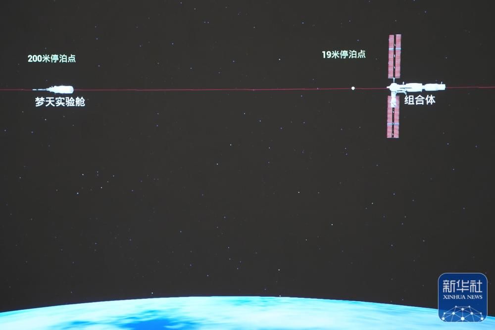 空间站梦天实验舱与空间站组合体在轨完成交会对接