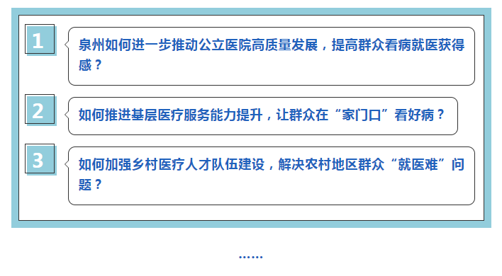 预告｜泉州卫健领域将如何惠民生补短板？明天这场活动告诉你