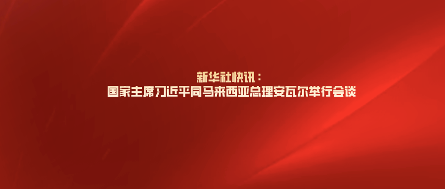 新华社快讯：国家主席习近平同马来西亚总理安瓦尔举行会谈