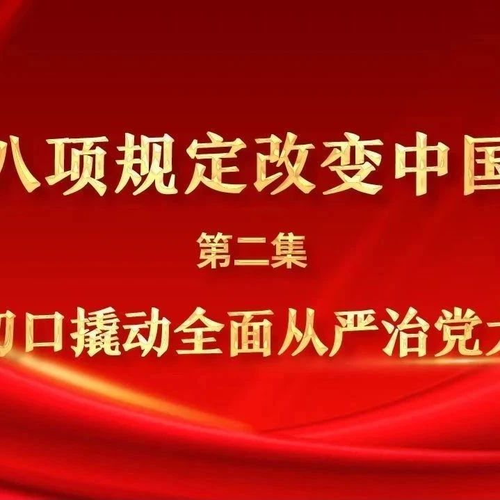 八项规定改变中国②以小切口撬动全面从严治党大变局