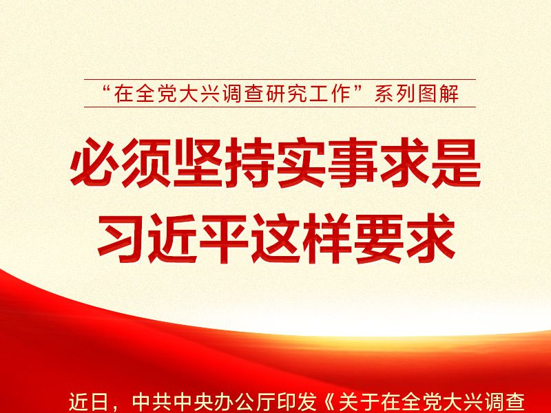 “在全党大兴调查研究工作”系列图解
必须坚持实事求是 习近平这样要求