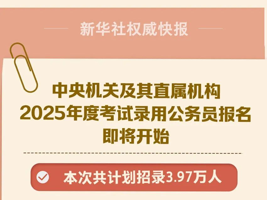 国考明起报名！计划招录3.97万人