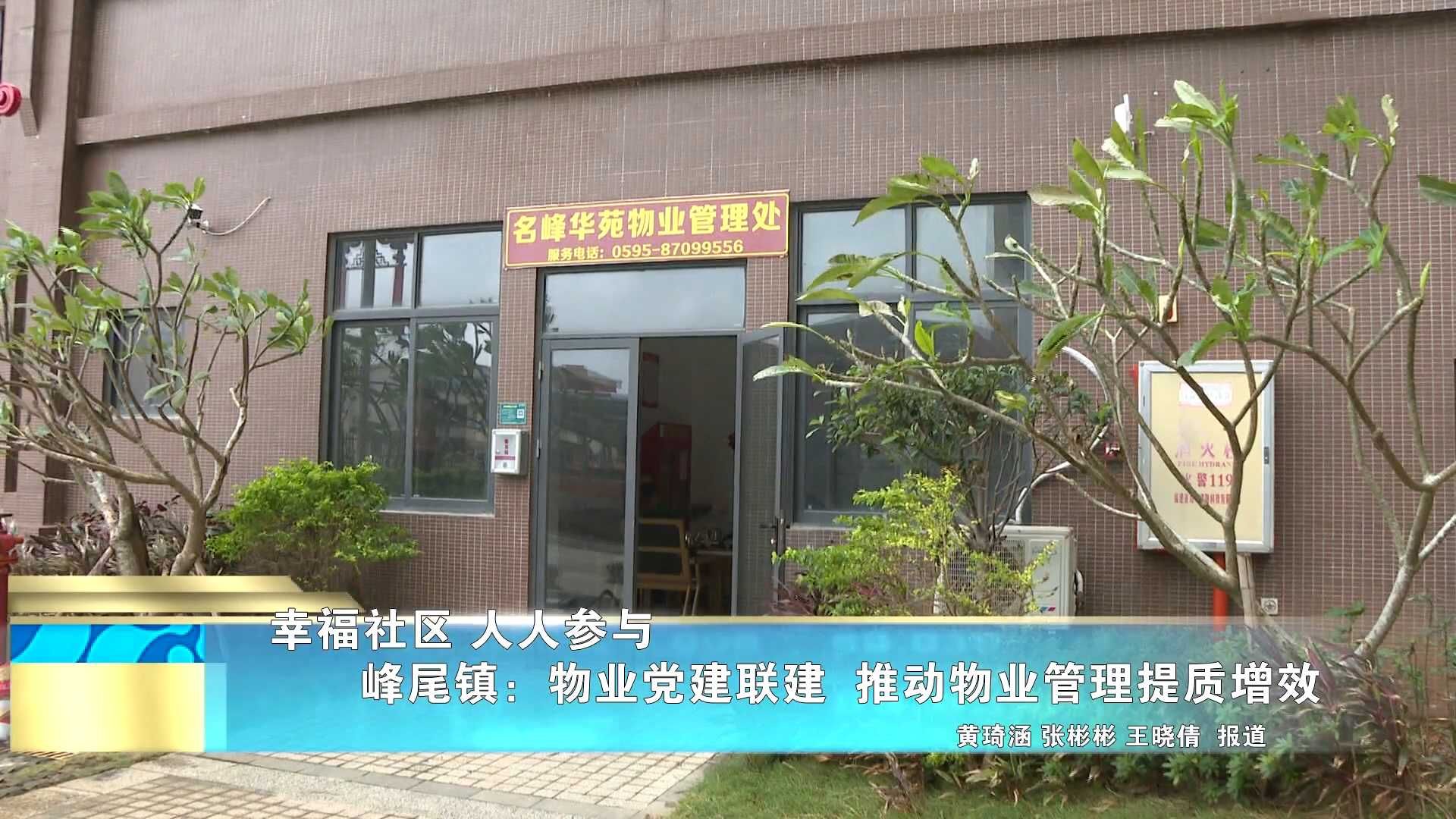 【幸福社区 人人参与】峰尾镇：物业党建联建  推动物业管理提质增效