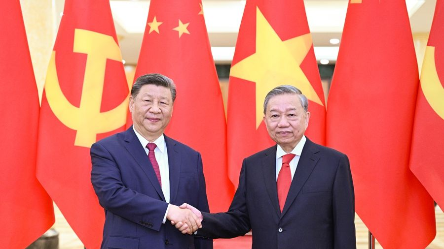 习近平同越共中央总书记苏林举行会谈