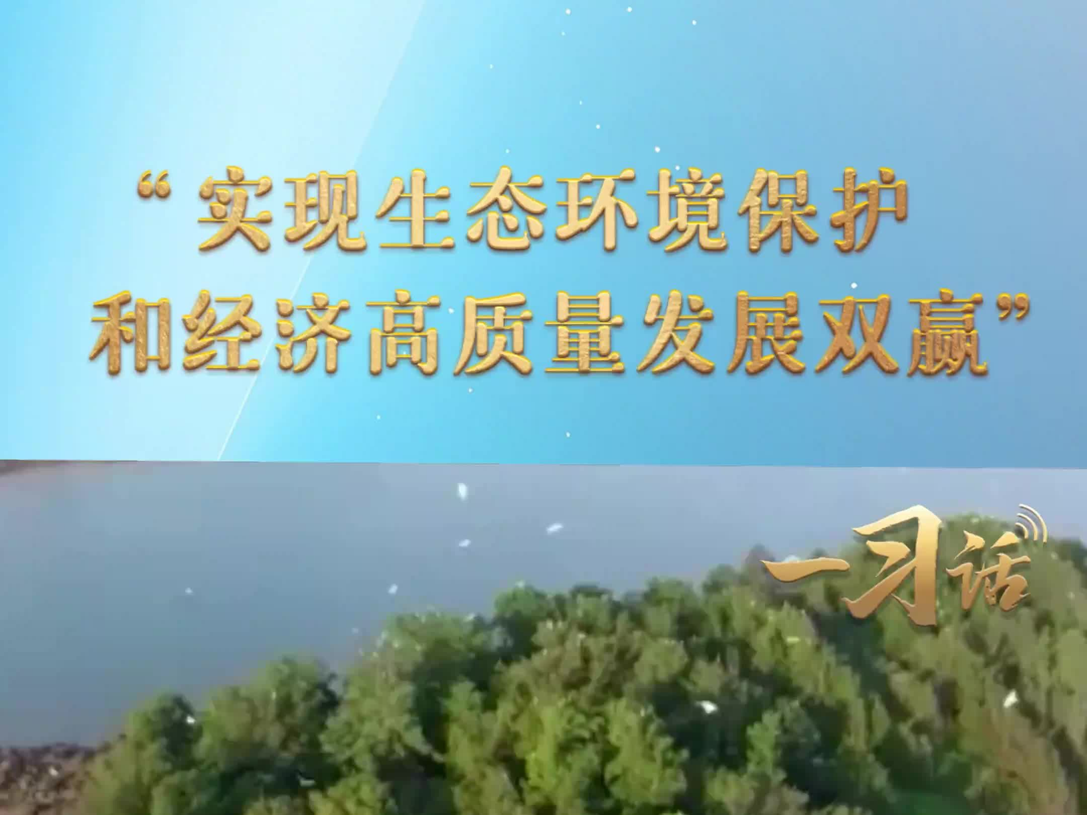 一习话丨“实现生态环境保护和经济高质量发展双赢”